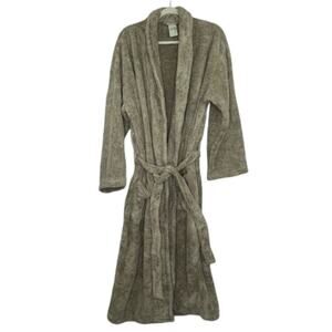 Pottery Barn oatmeal light brown plushy robe size Large